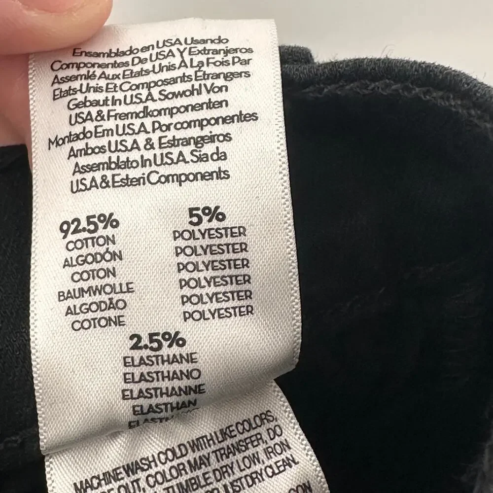 MOTHER DENIM NWT The Hustler Ankle Black Denim Jeans in Not Guilty // 00